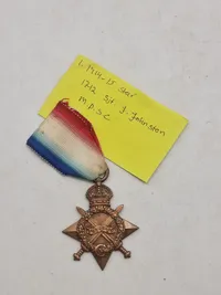 Original Engelsk WW1, 1914.15 star med Navn
