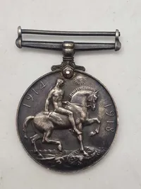 Original British War Medal 1914-1918 George V - navngiven og med historie