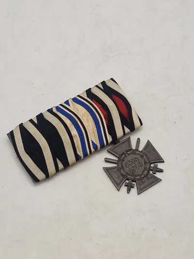 Original tysk ww1 bandspange med ehrenkreuz für frontkämpfer