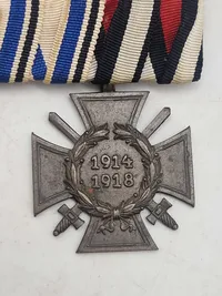 Original tysk ww1 bandspange med ehrenkreuz für frontkämpfer