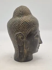 Antikt Buddha hoved bronce