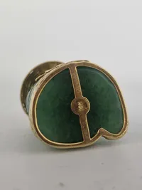 Original 14 karat guld og jade buddha