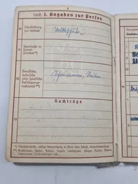 Originalt tysk Kriegsmarine wehrpas, godt udfyldt
