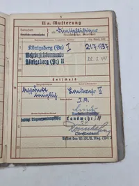 Originalt tysk Kriegsmarine wehrpas, godt udfyldt