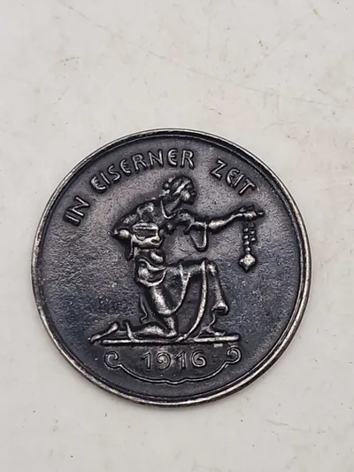 Original tysk ww1 mønt - “Gold Für Eisen” - ww1