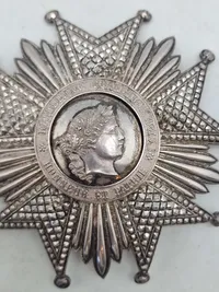 Original French LEGION OF HONOR Medal Sterling Silver Award Grand Officer Breast Insignia Badge