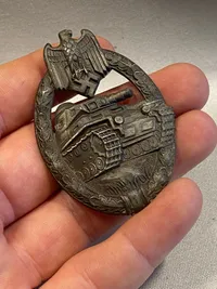 Originalt tysk Panzerkampfabzeichen - bronce