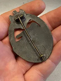 Originalt tysk Panzerkampfabzeichen - bronce