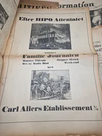 Samling originale danske ww2 aviser