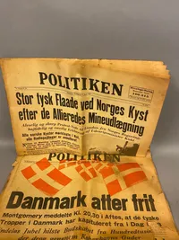Lot originale befrielses aviser - ww2