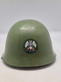Sjælden original Yugoslavia - Serbia - steel helmet M-59 med decal