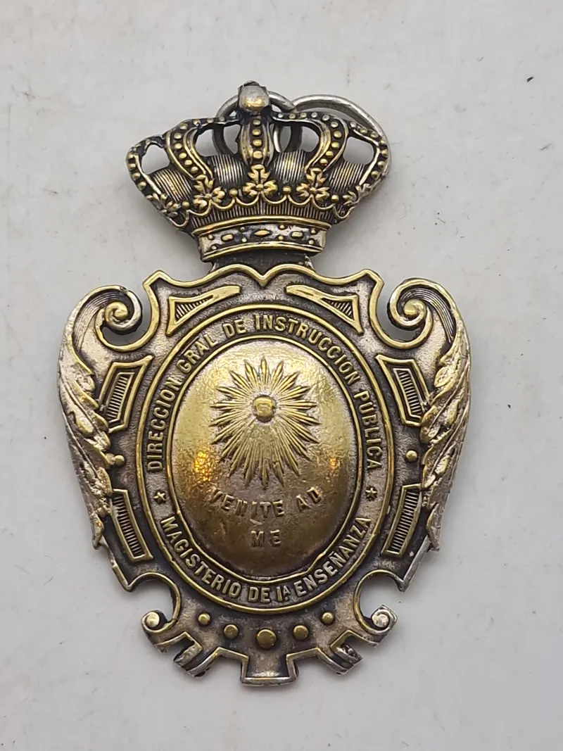 Original spansk medalje, der fejrer Alfonso XIII's kroning eller myndighedsovertagelse i 1902