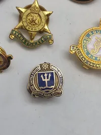 Samling diverse veteran pins og træf pins