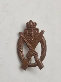 Lot diverse, bl.a. svensk brigademærke af sølv