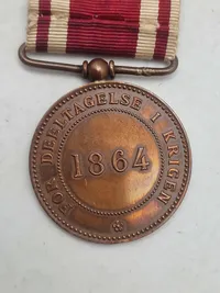 Original dansk krigsdeltager medalje - 1864