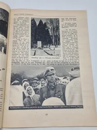 Originalt eks af den tyske ugerevy med artikler om Frikorps Danmark