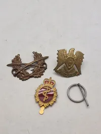 Lot diverse badges og split til granat
