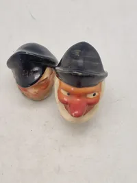 Originale håndmalede porcelæns figur hoveder