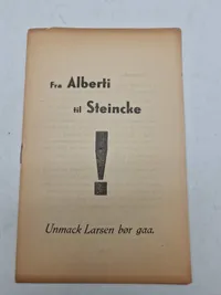 Original politisk ww2 pjece - "Fra Alberti til Steincke"