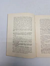 Originalt eks af bogen "Danmarks Skæbne - Hvorfor ? Fordi -" af Kaptajn M. Dall, udgivet af H. Hagerup i København.