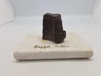 Sjælden Tysk marmor plade med granatsplint og teksten “Düppel 18/4 1864” med rest af historie bagpå