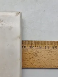 Sjælden Tysk marmor plade med granatsplint og teksten “Düppel 18/4 1864” med rest af historie bagpå