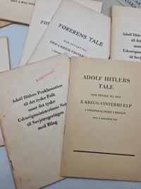 Stor samling originale tyske ww2 taler på dansk