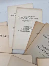 Stor samling originale tyske ww2 taler på dansk