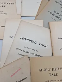 Stor samling originale tyske ww2 taler på dansk