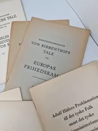 Stor samling originale tyske ww2 taler på dansk