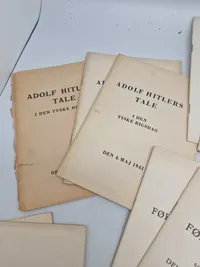 Stor samling originale tyske ww2 taler på dansk