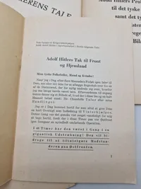 Stor samling originale tyske ww2 taler på dansk