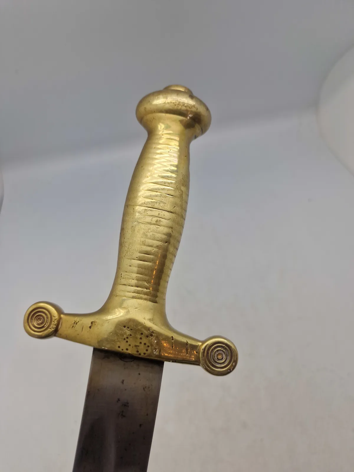 Originalt sidevåben for fodfolk M/1854 med skiftet klinge brugt ved frivillige korps