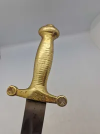 Originalt sidevåben for fodfolk M/1854 med skiftet klinge brugt ved frivillige korps
