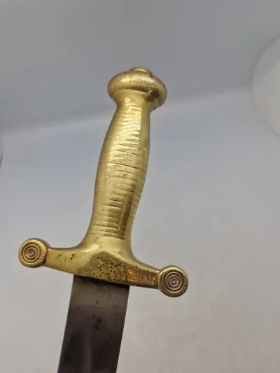 Originalt sidevåben for fodfolk M/1854 med skiftet klinge brugt ved frivillige korps