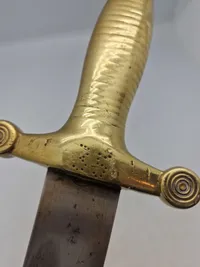 Originalt sidevåben for fodfolk M/1854 med skiftet klinge brugt ved frivillige korps