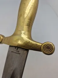 Originalt sidevåben for fodfolk M/1854 med skiftet klinge brugt ved frivillige korps
