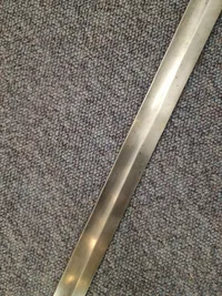 Originalt sidevåben for fodfolk M/1854 med skiftet klinge brugt ved frivillige korps