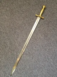 Originalt sidevåben for fodfolk M/1854 med skiftet klinge brugt ved frivillige korps