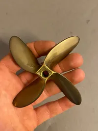 Sjælden original messing propel fra tysk ww2 torpedo (næsepropel)