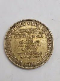 Sjælden original token fra Første Slesvigske Krig, nemlig Slaget ved Egernførde den 5. april 1849.