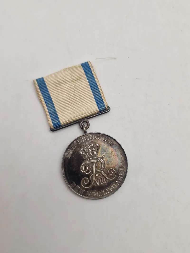 Original medalje til erindring om den kongelige livgarde, sølv