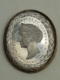 Original Jeton i Anledning af Christian IX og Dronning Louises Guldbryllup - med æske