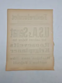 Original “spiseseddel” fra den danske nazistiske avis “Fædrelandet”