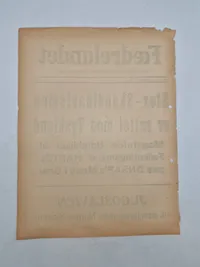 Original “spiseseddel” fra den danske nazistiske avis “Fædrelandet”
