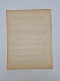 Original “spiseseddel” fra den danske nazistiske avis “Fædrelandet”