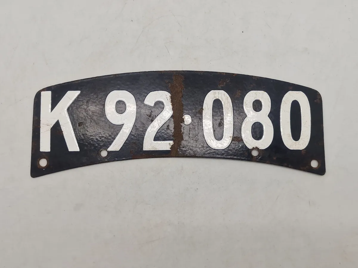 Original dansk emalje nummerplade MC