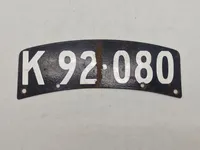 Original dansk emalje nummerplade MC