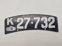 Original dansk emalje nummerplade MC