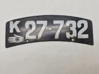 Original dansk emalje nummerplade MC